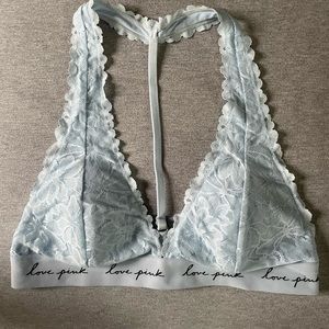 Victorias Secret Pink bralette. Light blue large